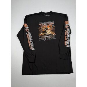 Daytona Beach Bike Week 69th 2010‎ Bad Ass Biker Long Sleeve T Shirt Mens L